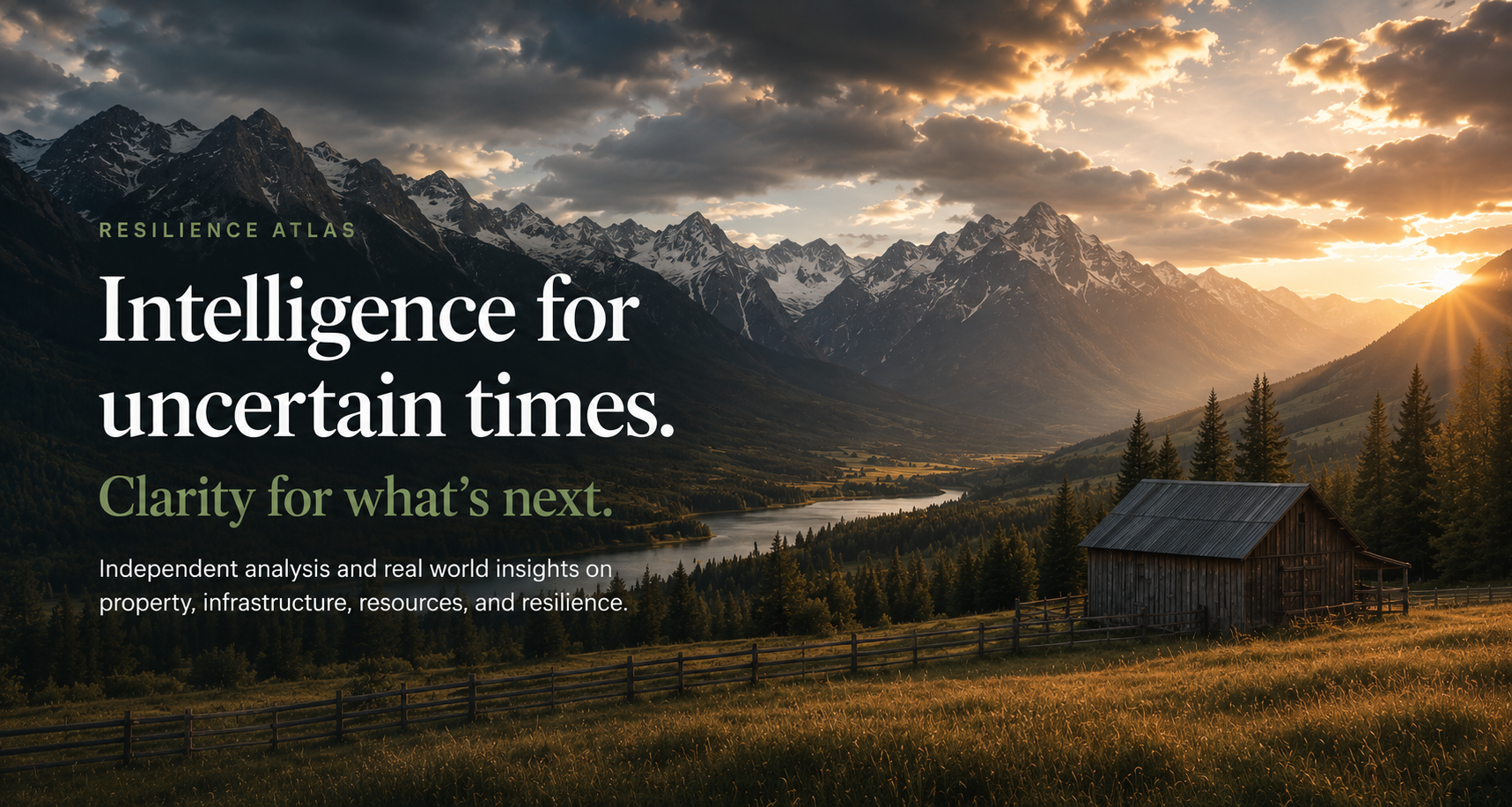 Resilience Atlas — Intelligence for uncertain times. Clarity for what’s next.